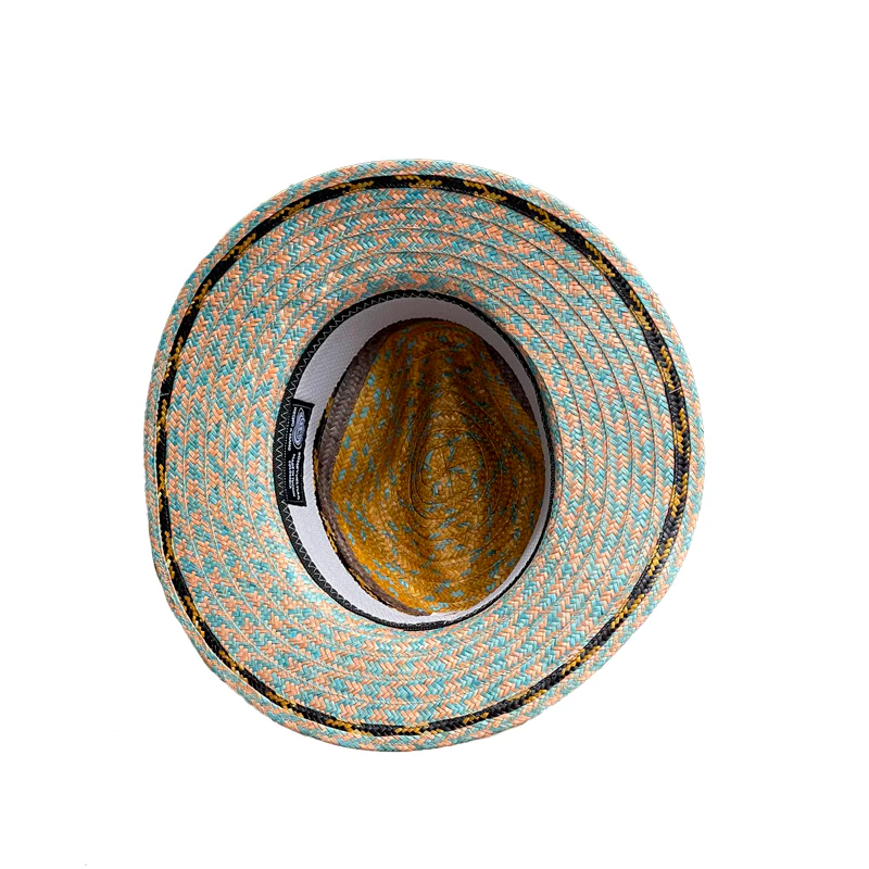 Sombrero Panameño Caña Flecha Diseño Dorado - Imagen 6