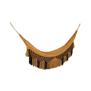 Hamaca Artesanal color marron con negro MY