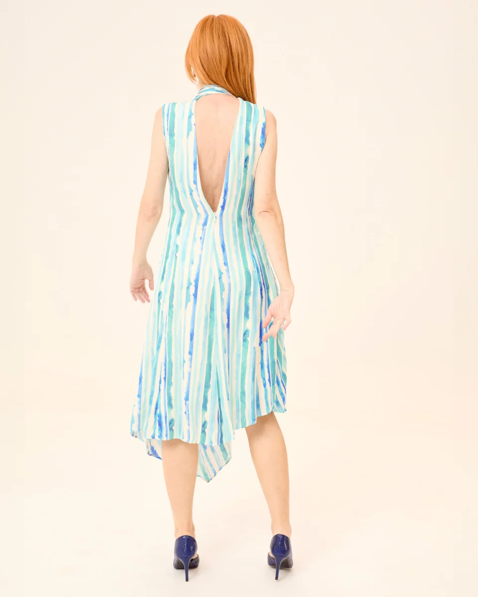 Vestido midi Allure sin mangas con lazos ajustables - Imagen 6