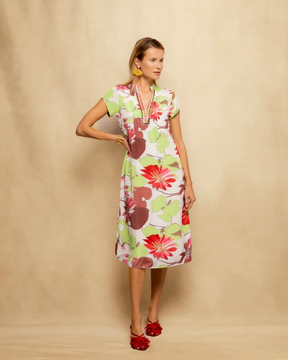 Vestido Verde Lima Delia - Imagen 2