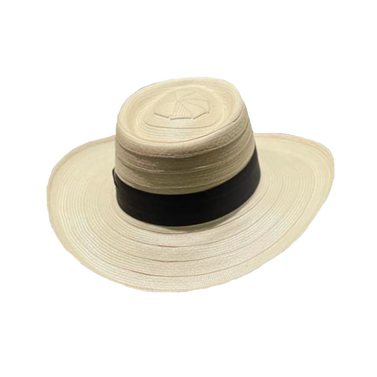 Sombrero Artesanal a la Corta Beige 27 Fibra - Imagen 4