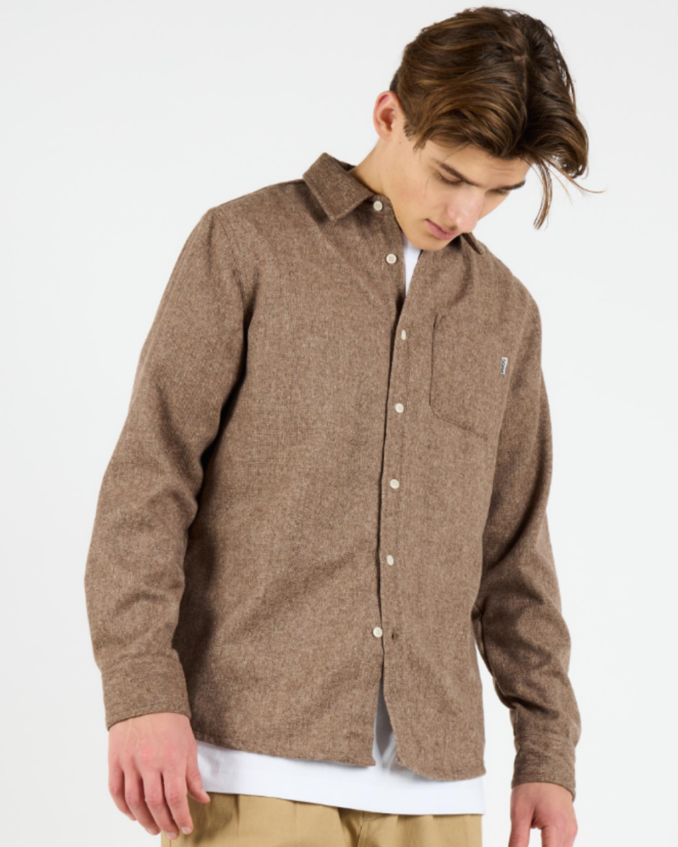 Camisa marrón lana – WEMOTO - Imagen 2