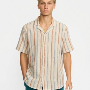 Camisa cubana rayas pastel crudo – Revolution