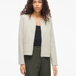 Chaqueta corta crudo con cremallera – VILA
