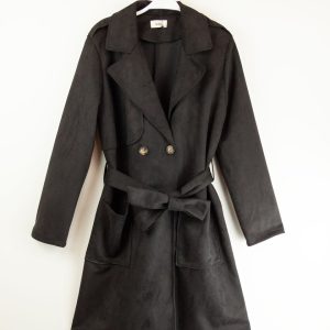 Gabardina de ante negra – Ouka