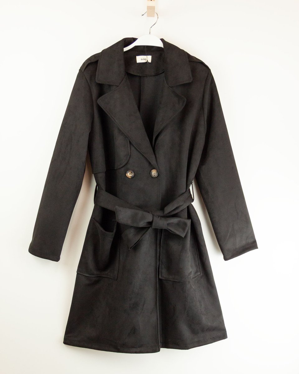 Gabardina de ante negra – Ouka - Imagen 2