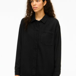 Sobrecamisa Vikiki denim negro – VILA